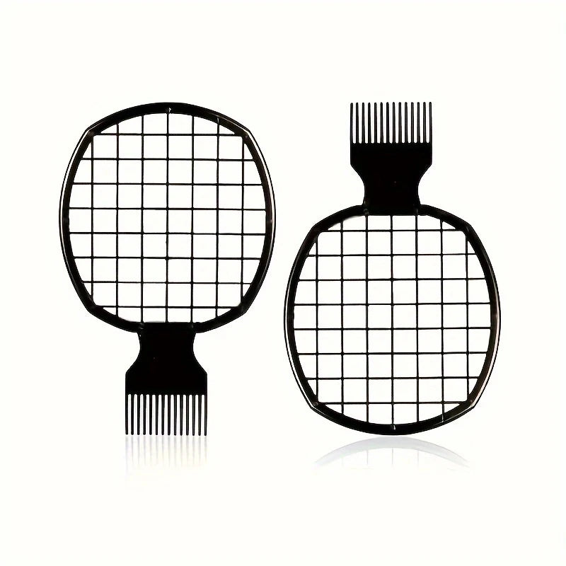 African Twist Hair Comb – Grid Mesh ABS Plastic Handle Hair Styling Comb PLUSH