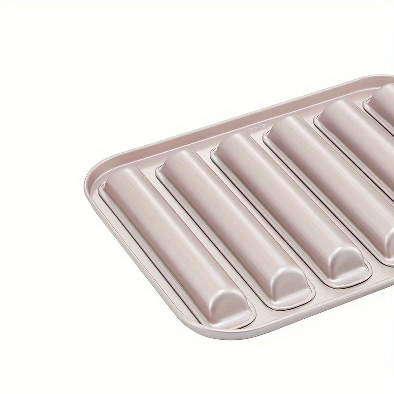 Non-Stick 6-Cavity Baking Pan – Financier, Muffin & Éclair Mold Non-Stick Baking Pan PLUSH