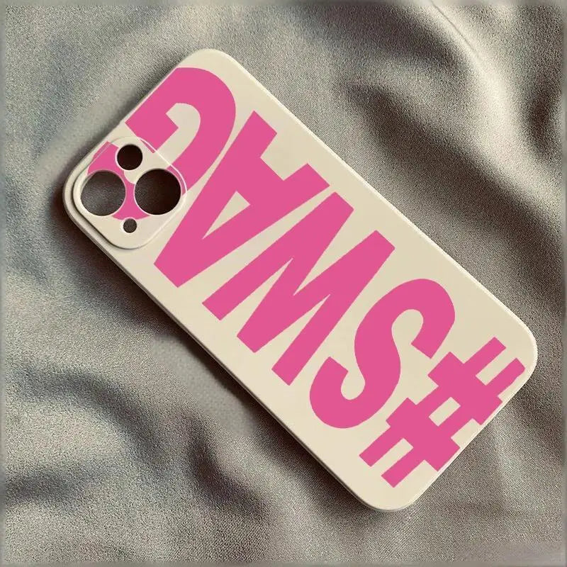 SWAG Letter Shockproof Silicone iPhone Case – All Models Silicone Phone Case PLUSH