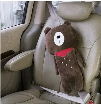 Kids Cartoon Seatbelt Pillow – Neck & Shoulder Pad Cover Kids Seatbelt Pillow PLUSH bear
