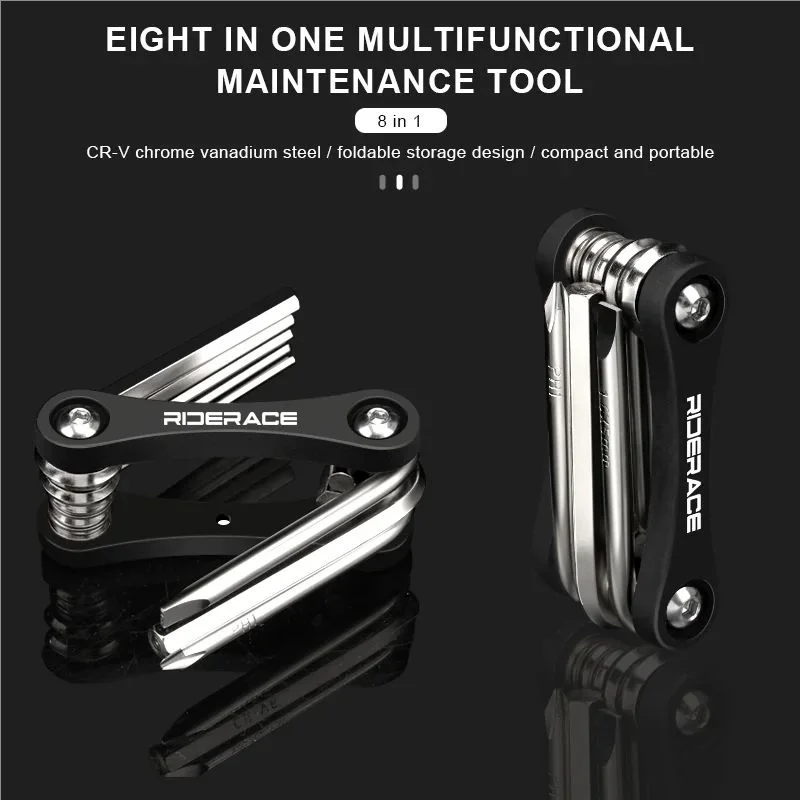 8-in-1 Bicycle Multi-Tool CRV Steel Hex Allen Wrench Set Bicycle Multi-Tool PLUSH