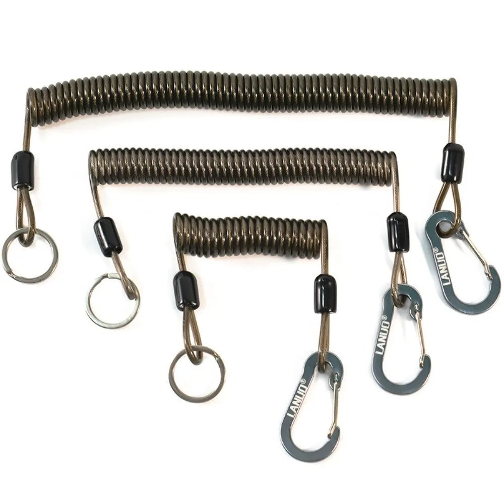 Elastic Coiled Fishing Lanyard – Anti-Loss Safety Rope Fishing Safety Lanyard PLUSH 3m-Style 3