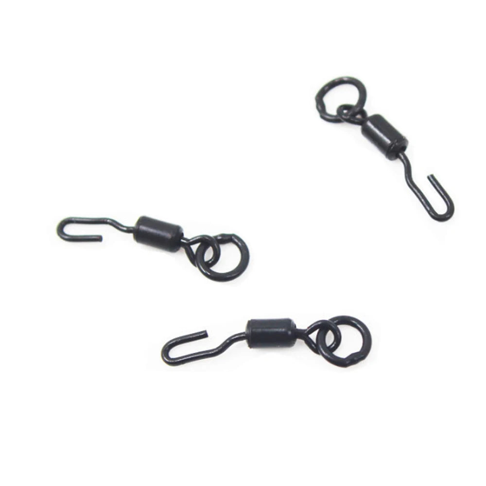 20pcs Quick Change Ring Swivels – Carp Ronnie Spinner Rig Fishing Rig Swivels PLUSH