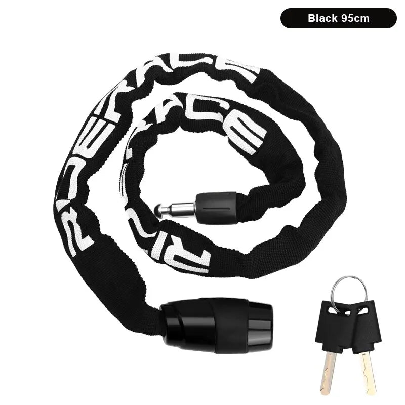 RIDERACE Bicycle Chain Lock Anti-Theft MTB E-Bike Scooter Bicycle Chain Lock PLUSH