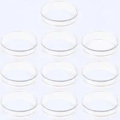 10pcs Transparent Plastic Petri Dishes with Lids | Lab & School Lab Petri Dish Set PLUSH