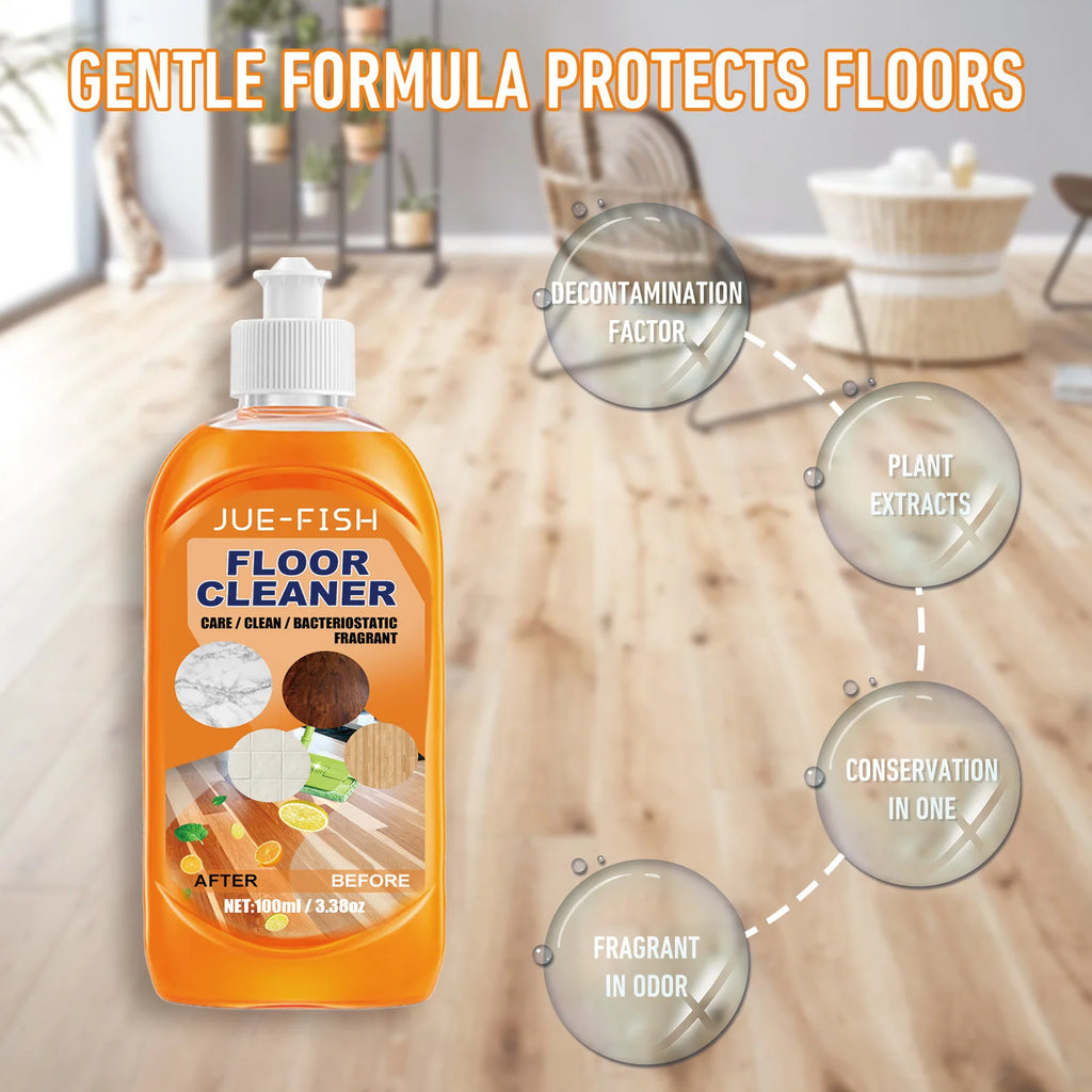 Jue-Fish Multi-Surface Floor Cleaner Kit – Tile & Wood Floor Cleaner Kit PLUSH