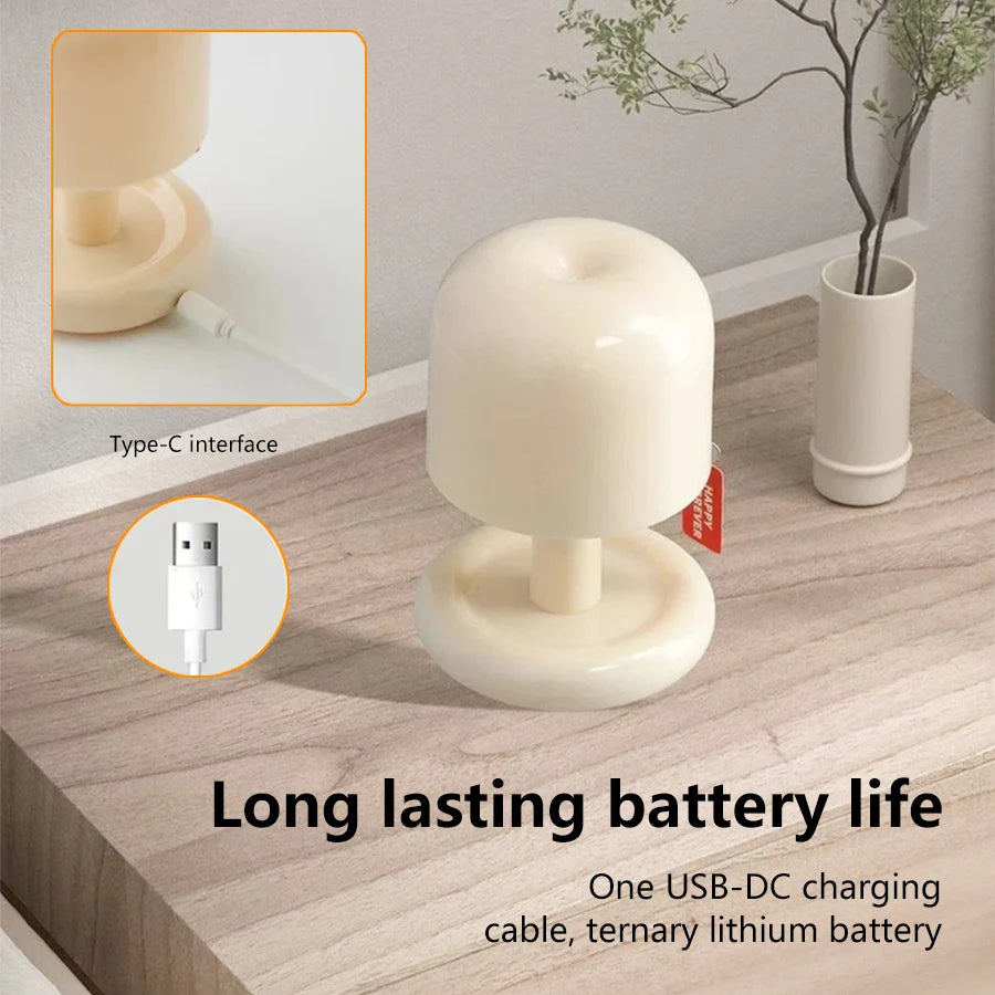 Sunset Mushroom LED Night Light – USB Rechargeable Desk Lamp LED Night Light PLUSH