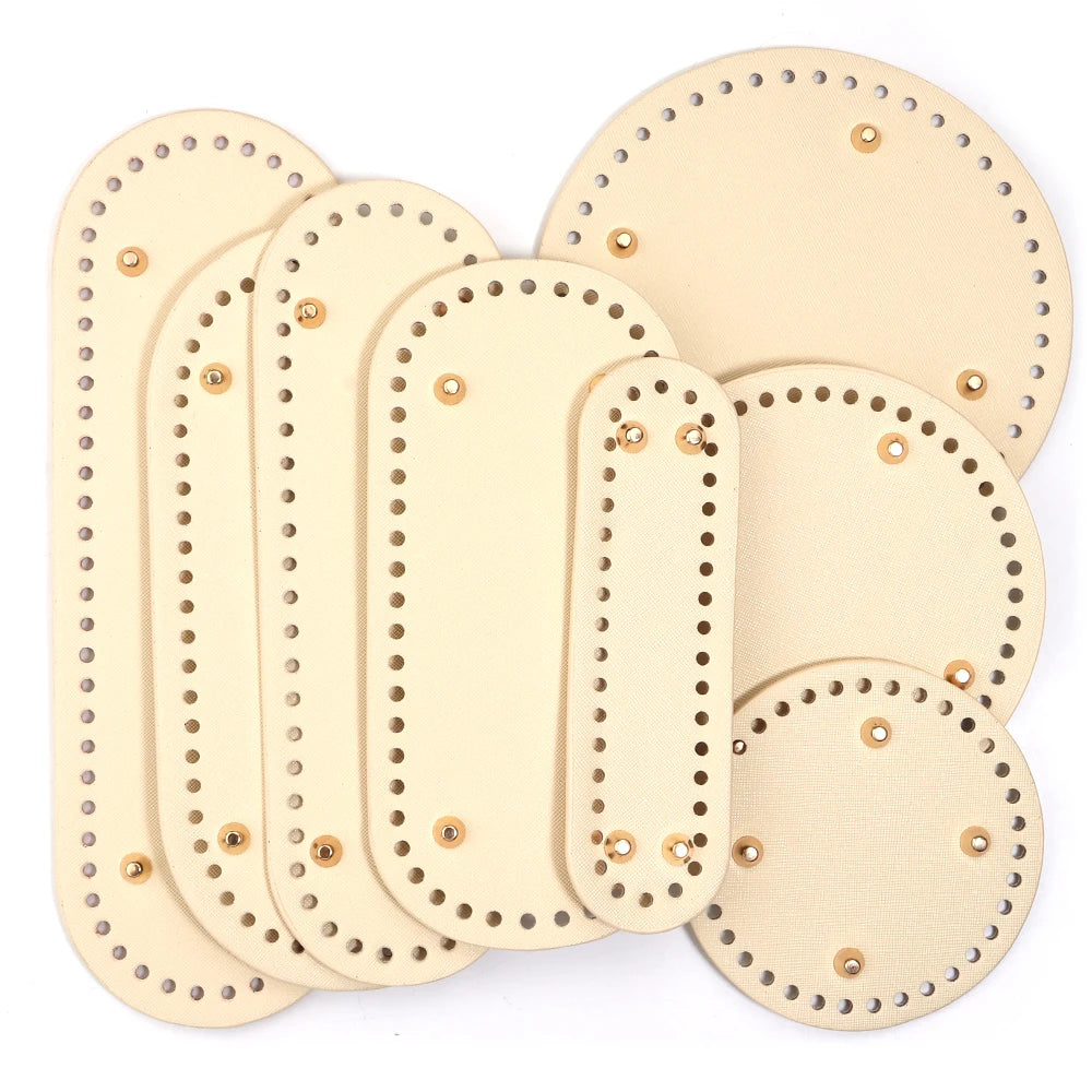 PU Leather Bag Base with Rivets – DIY Handbag Bottom Pad Bag Making Accessory PLUSH