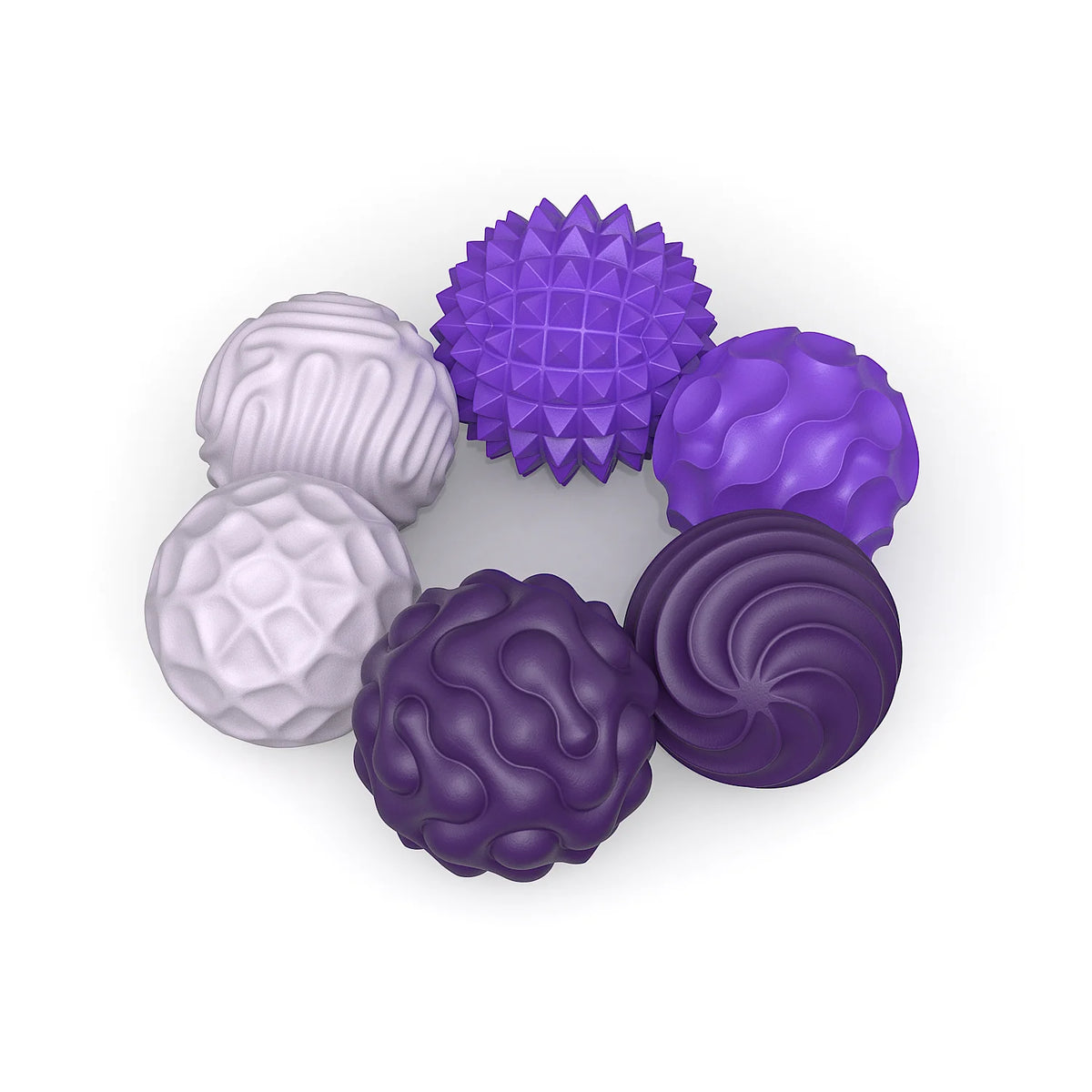 Silicone Magnetic Fidget Balls – Sensory Desk Toy 6 or 12pcs Magnetic Fidget Toy PLUSH Purple-6pcs-opp