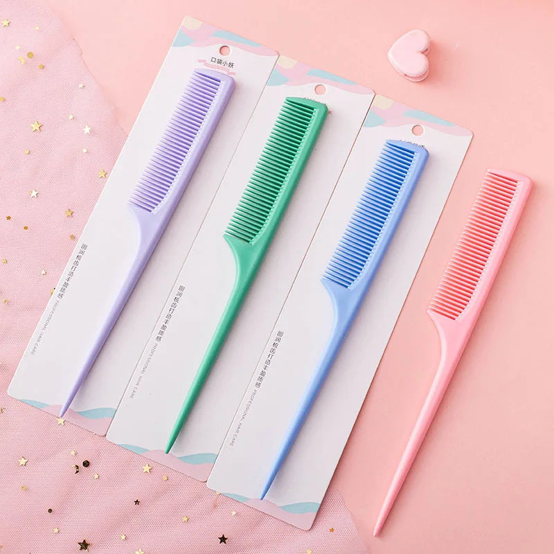 Macaroon Pointed Tail Comb – Antistatic Fine-Tooth Hair Comb Hair Styling Comb PLUSH