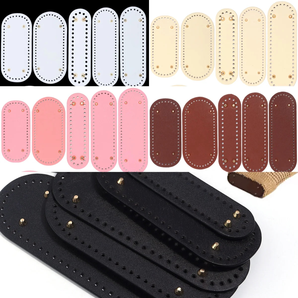 PU Leather Bag Base Rivet Baseplate – DIY Handbag Cushion Pad Bag Base Insert PLUSH