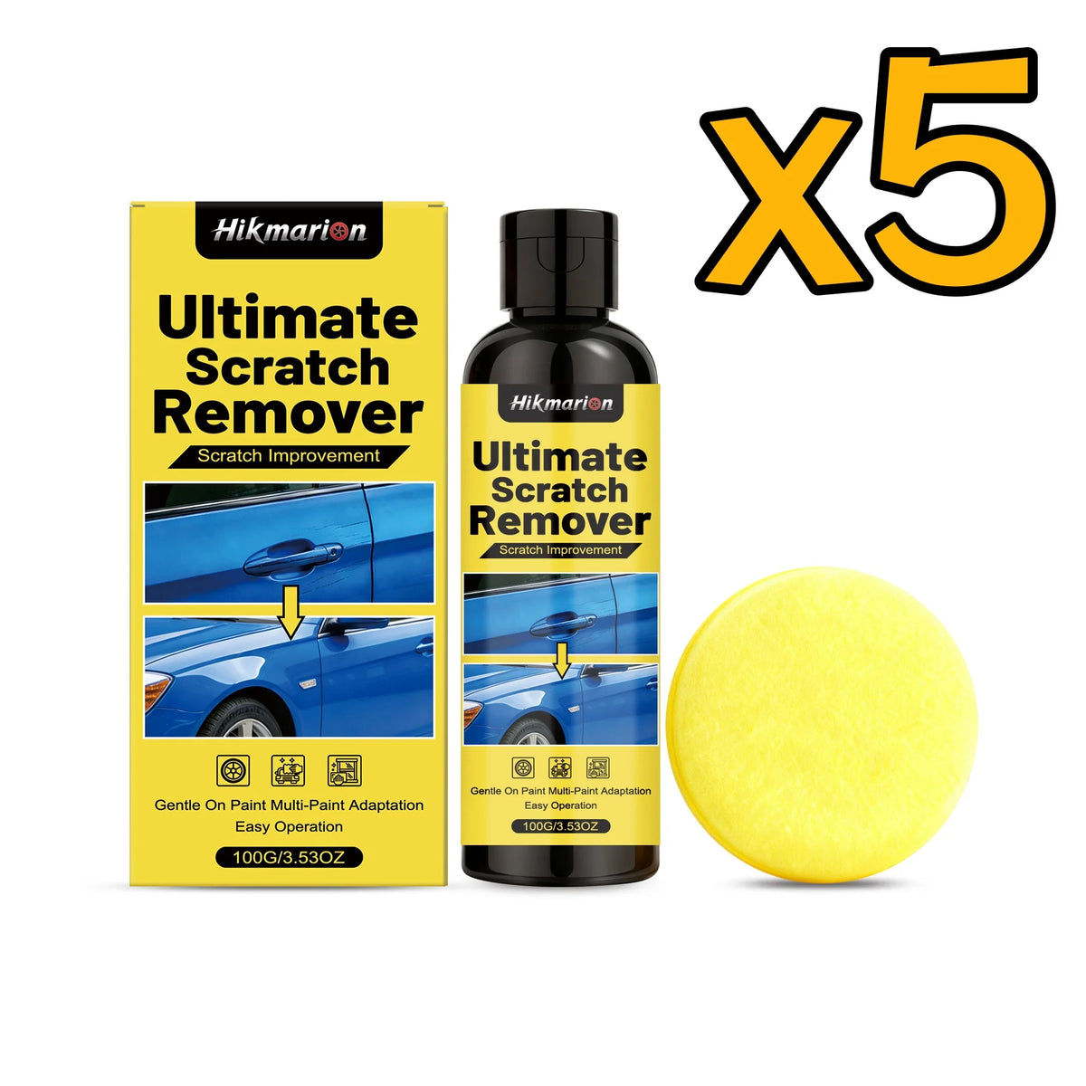 Hikmarion Car Scratch Repair Kit – Polishing Paste 100g Car Scratch Repair Kit PLUSH 1set In Boxed x 5