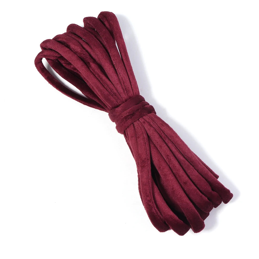 5 Yards Velvet Yarn Rope – Soft Thick DIY Choker Craft Material Velvet Craft Yarn PLUSH wine red