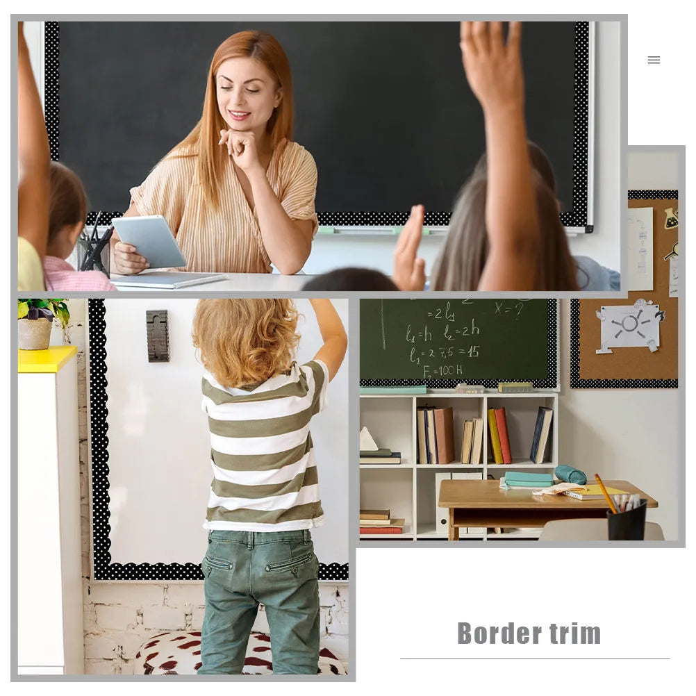 12pcs Magnetic Bulletin Board Border Trim | PVC Decorative Strips Bulletin Board Border PLUSH