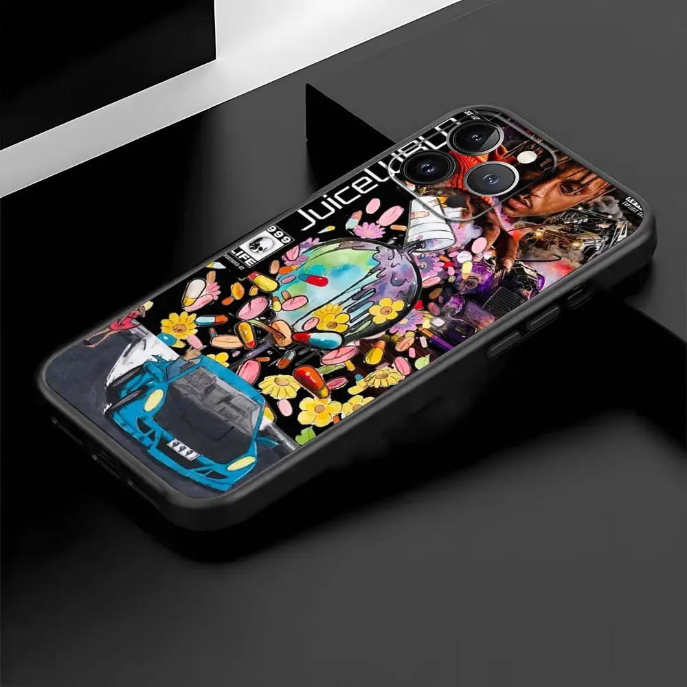 Juice WRLD 999 iPhone Case – Shockproof Silicone Cover Silicone Phone Case PLUSH