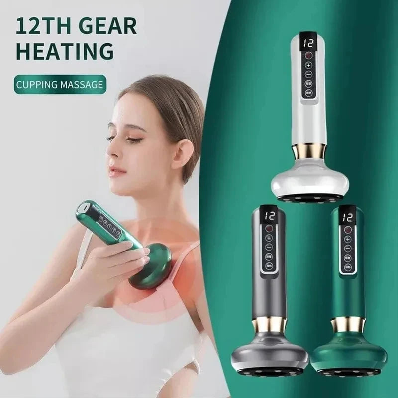 Electric Cupping Massager – Infrared Heat & Vacuum Suction Electric Cupping Massager PLUSH