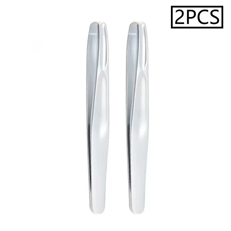 Stainless Steel Round Tip Eyebrow Tweezers | Precision Grip Eyebrow Tweezers PLUSH Silvery 2 pcs