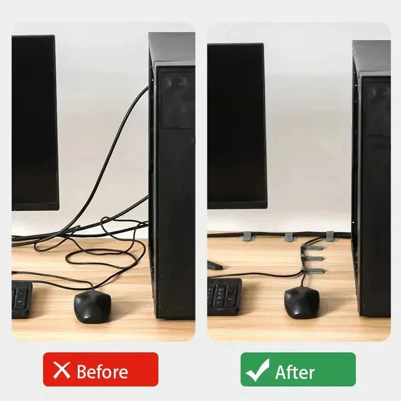 Reusable Cable Ties Self-Adhesive Cord Organizer Straps Cable Management Ties PLUSH