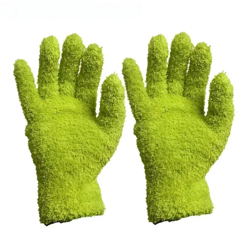 Microfiber Dusting Gloves – Stretchable Lint-Free Cleaning Mitts Microfiber Cleaning Gloves PLUSH A8