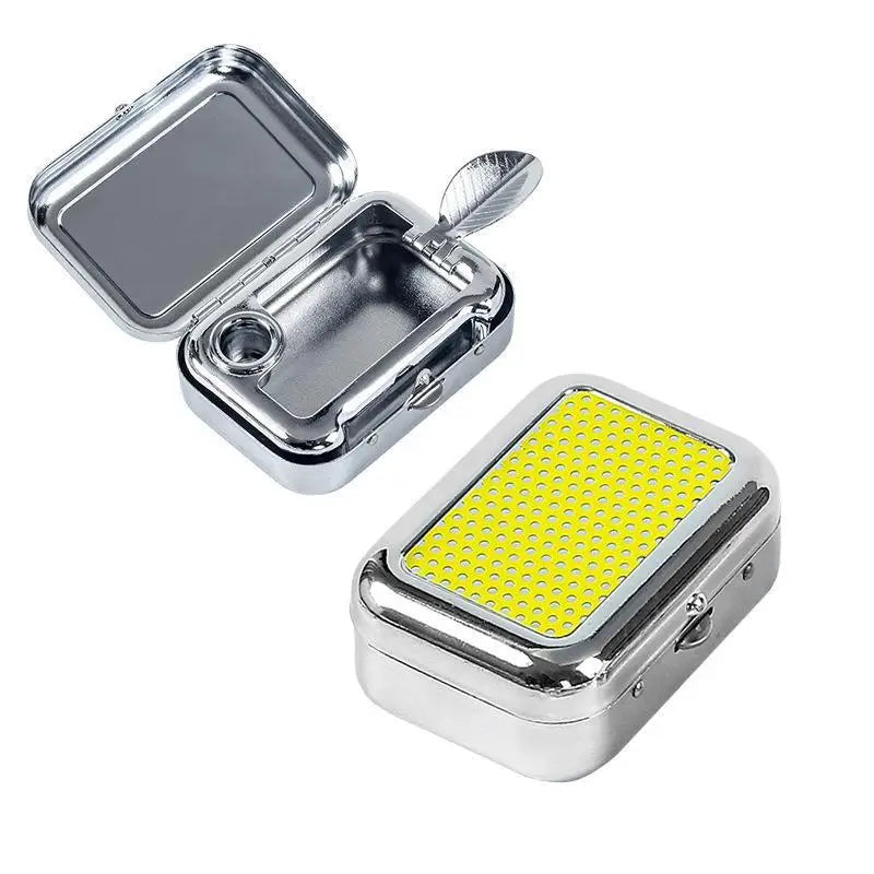 Stainless Steel Pocket Ashtray | Sealed Lid Windproof Travel Portable Pocket Ashtray PLUSH style 6