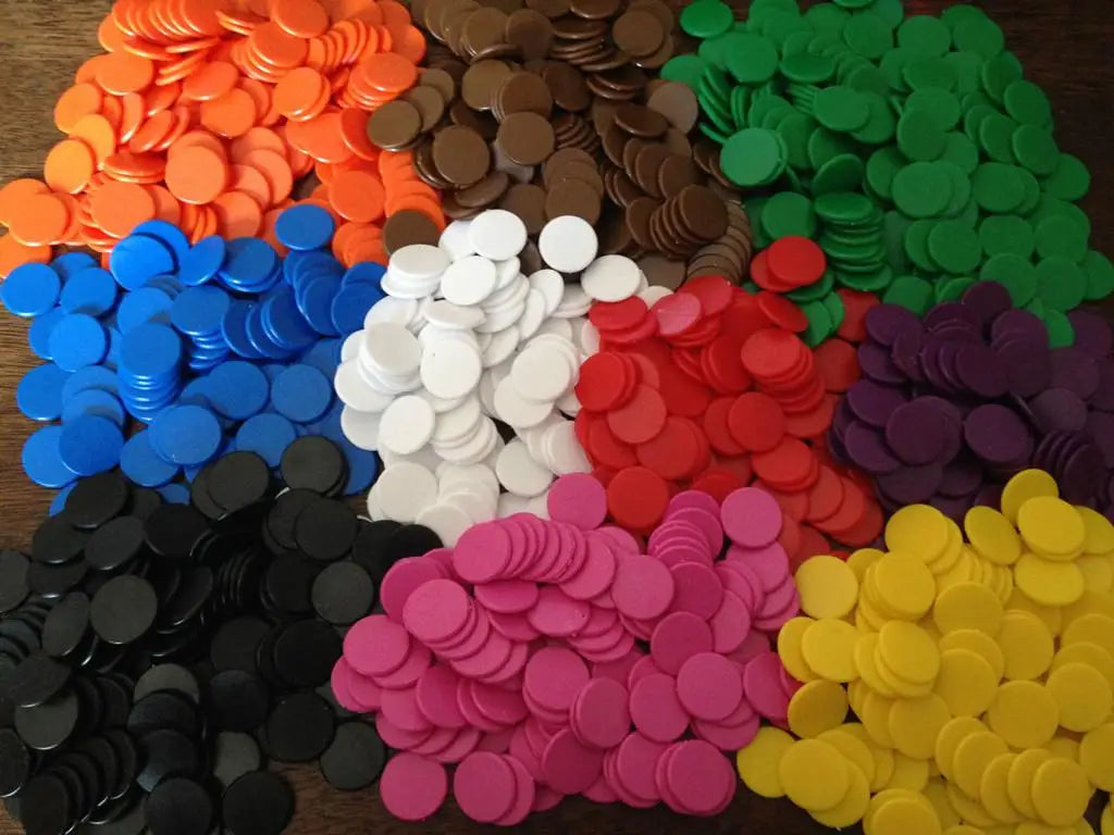 400-Piece Plastic Board Game Counters – Math Teaching Chips Set Board Game Counters PLUSH