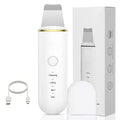 Ultrasonic Skin Scrubber Face Spatula – Deep Pore Cleansing Tool Facial Cleansing Device PLUSH WHITE