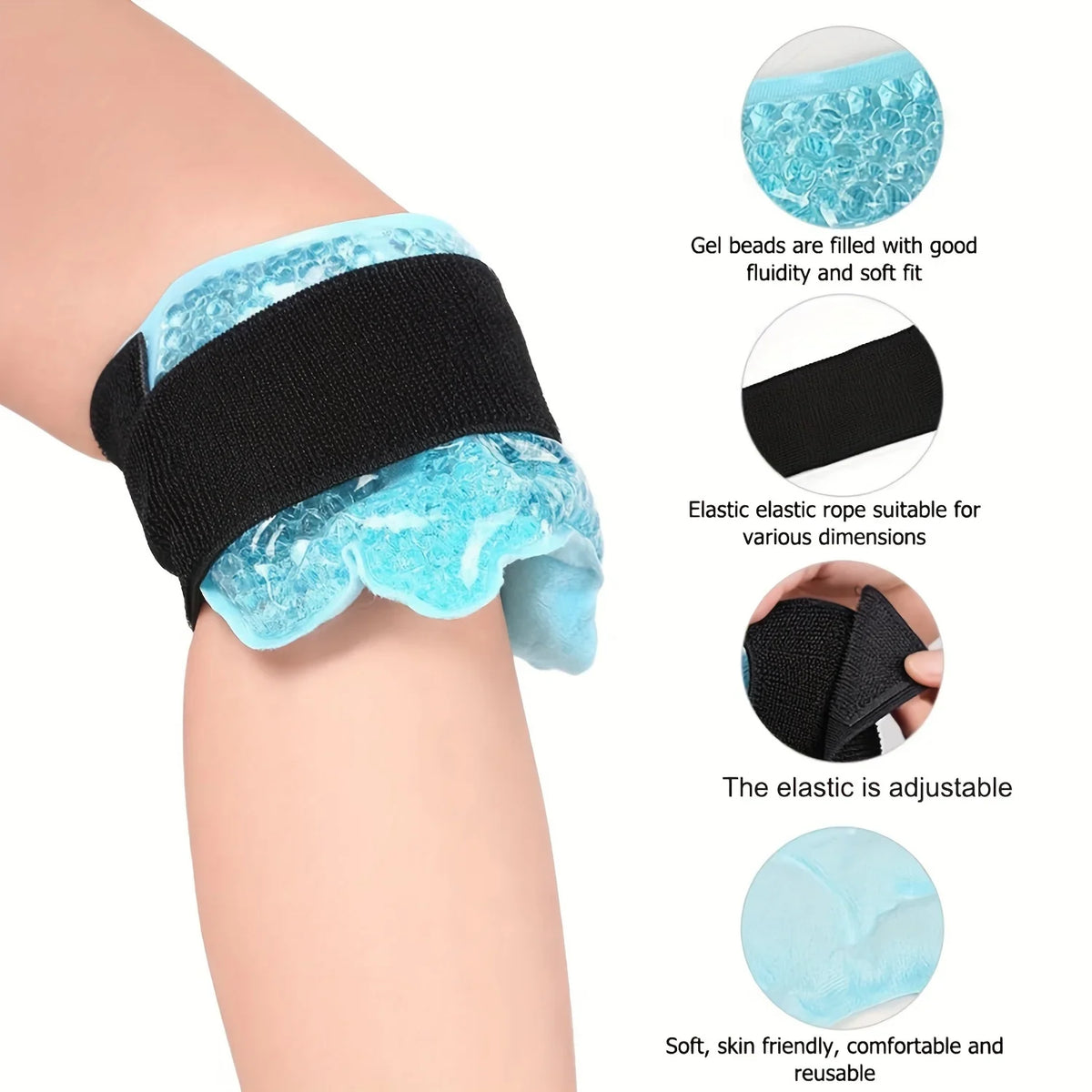 Reusable Hot & Cold Gel Pack – Ankle, Knee, Arm & Leg Wrap Hot Cold Gel Pack PLUSH