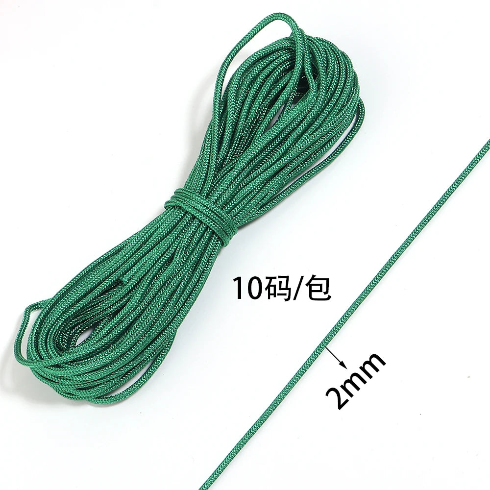 10 Yards 2mm Polyester Braided Rope – DIY Drawstring Cord Braided Craft Cord PLUSH