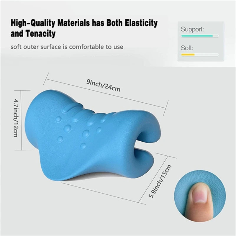 Neck Stretcher Traction Pillow – Ergonomic Shoulder Massager Neck Traction Pillow PLUSH