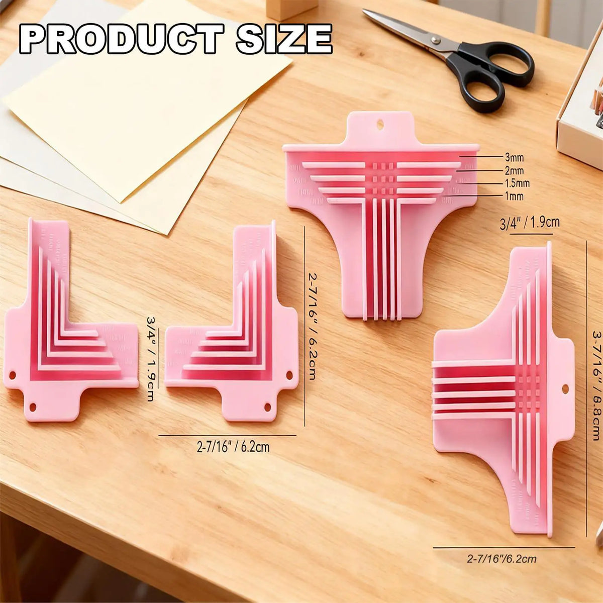 Box Corner Guides 6pc – Right Angle Clamp Tool for Crafting Craft Corner Clamp PLUSH
