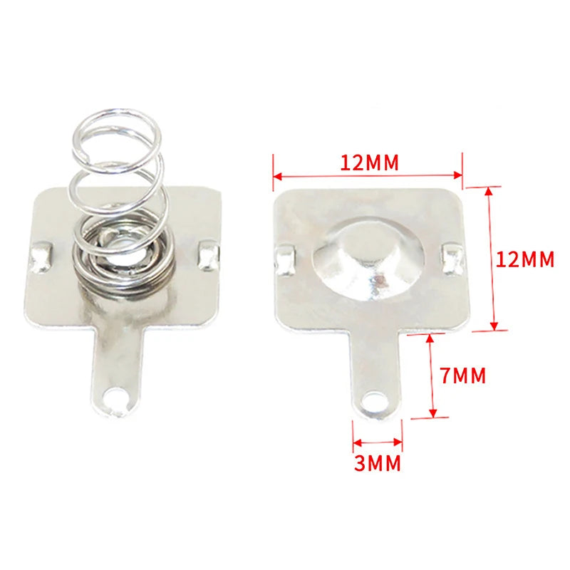 5-Set AA Battery Spring & Contact Plate Replacements – Silver Battery Contact Parts PLUSH Silver
