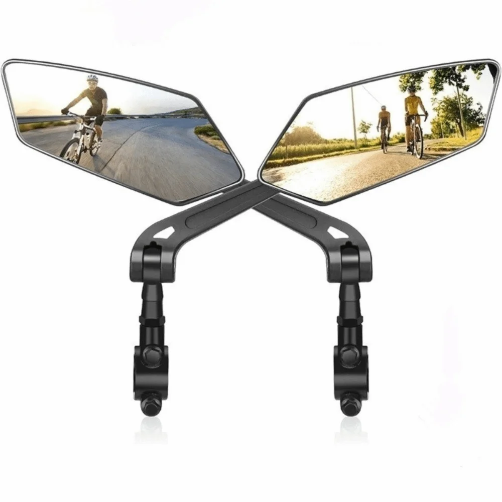Wide Angle Anti-Glare Bicycle Handlebar Mirror | 360° Adjust Bicycle Handlebar Mirror PLUSH
