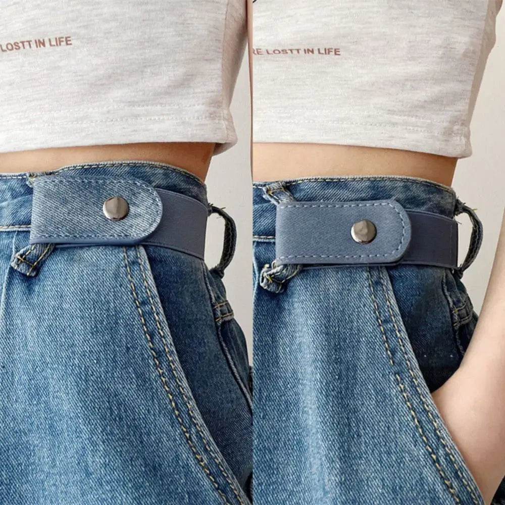 Women's Buckle-Free Elastic Invisible Belt – No-Hole Design Elastic Fashion Belt PLUSH