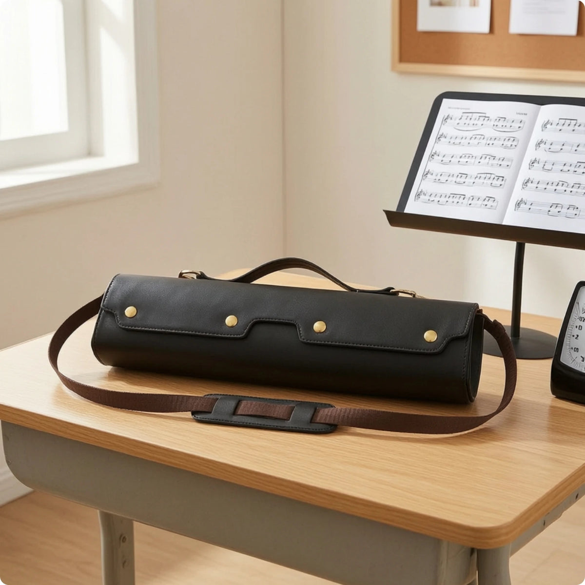 Slim Flute Bag with Shoulder Strap – Water Resistant Case Instrument Carrying Bag PLUSH 17 Hole