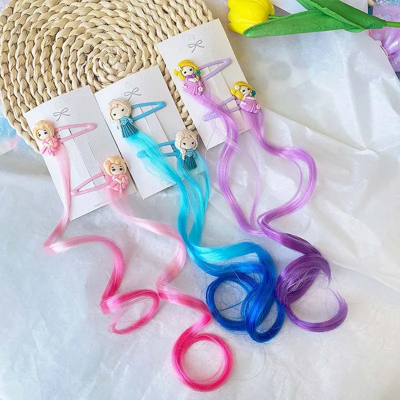 Girls Unicorn Rainbow Bow Hair Clips – 2pcs Princess Barrettes Girls Hair Clips PLUSH
