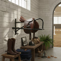Wall-Mounted Black Metal Saddle Rack – Curved Support & Brace Saddle Rack PLUSH Default Title