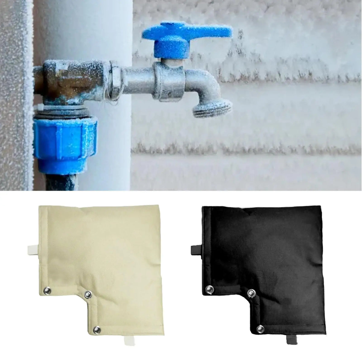 Outdoor Faucet Cover – Winter Freeze Protection Insulated Sleeve Faucet Insulation Cover PLUSH