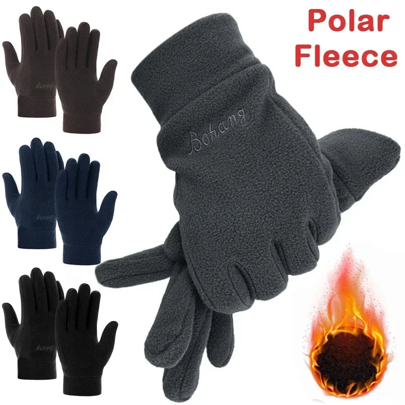 Men's & Women's Winter Polar Fleece Gloves – Windproof Winter Fleece Gloves PLUSH