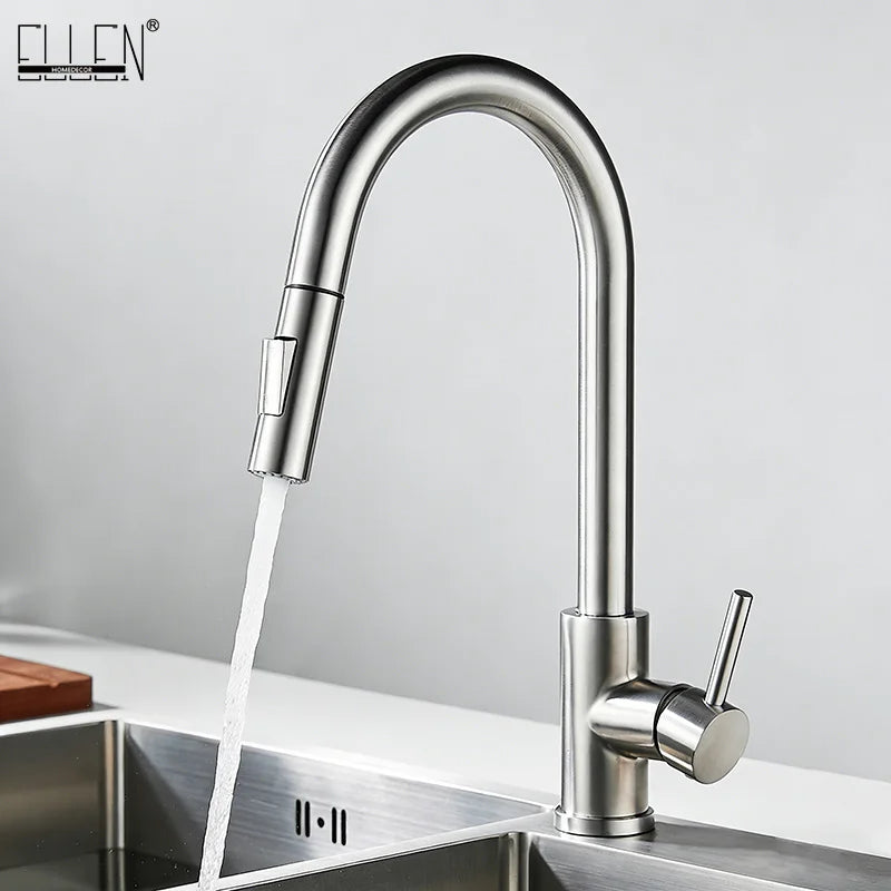 Pull Out Kitchen Faucet Single Handle Hot Cold Mixer Tap Kitchen Faucet PLUSH