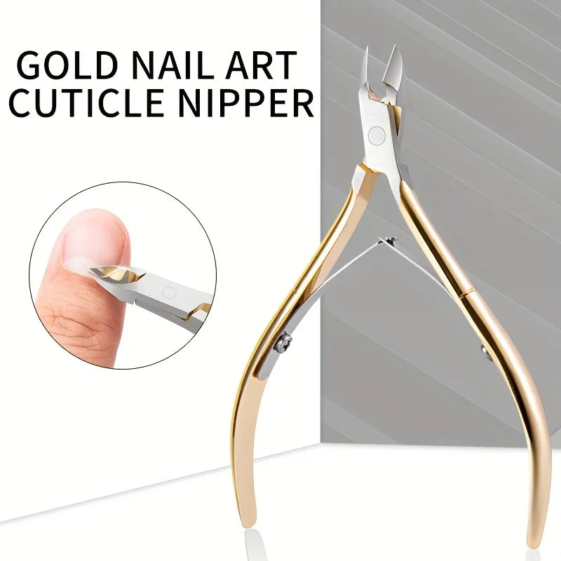 Stainless Steel Cuticle Scissors & Nail Cuticle Pusher Set Nail Cuticle Tool Set PLUSH