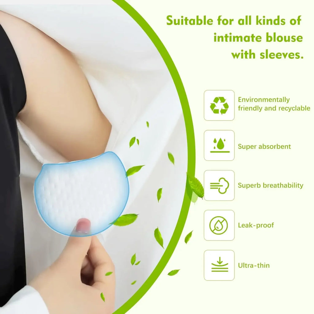 Disposable Underarm Sweat Pads – Ultra-Thin Breathable Cotton Underarm Sweat Pads PLUSH