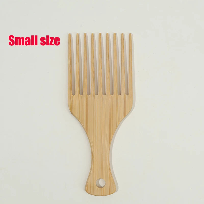 Natural Bamboo & Wood Handmade Combs – Wide & Fine Teeth Set Wood Hair Comb PLUSH 1.S