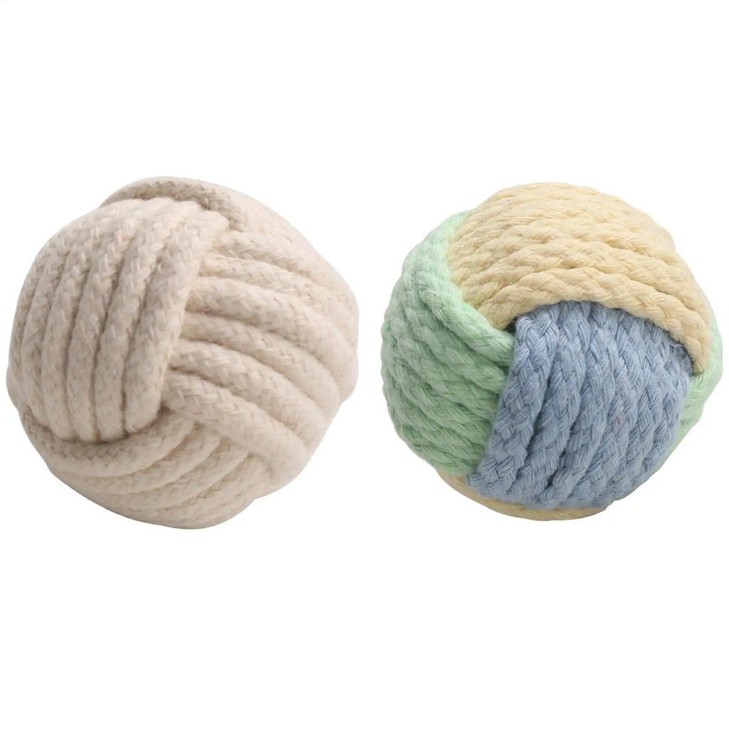 Interactive Cat Ball Toy – Cotton Rope Bell Chew Toy for Cats Cat Chew Toy PLUSH