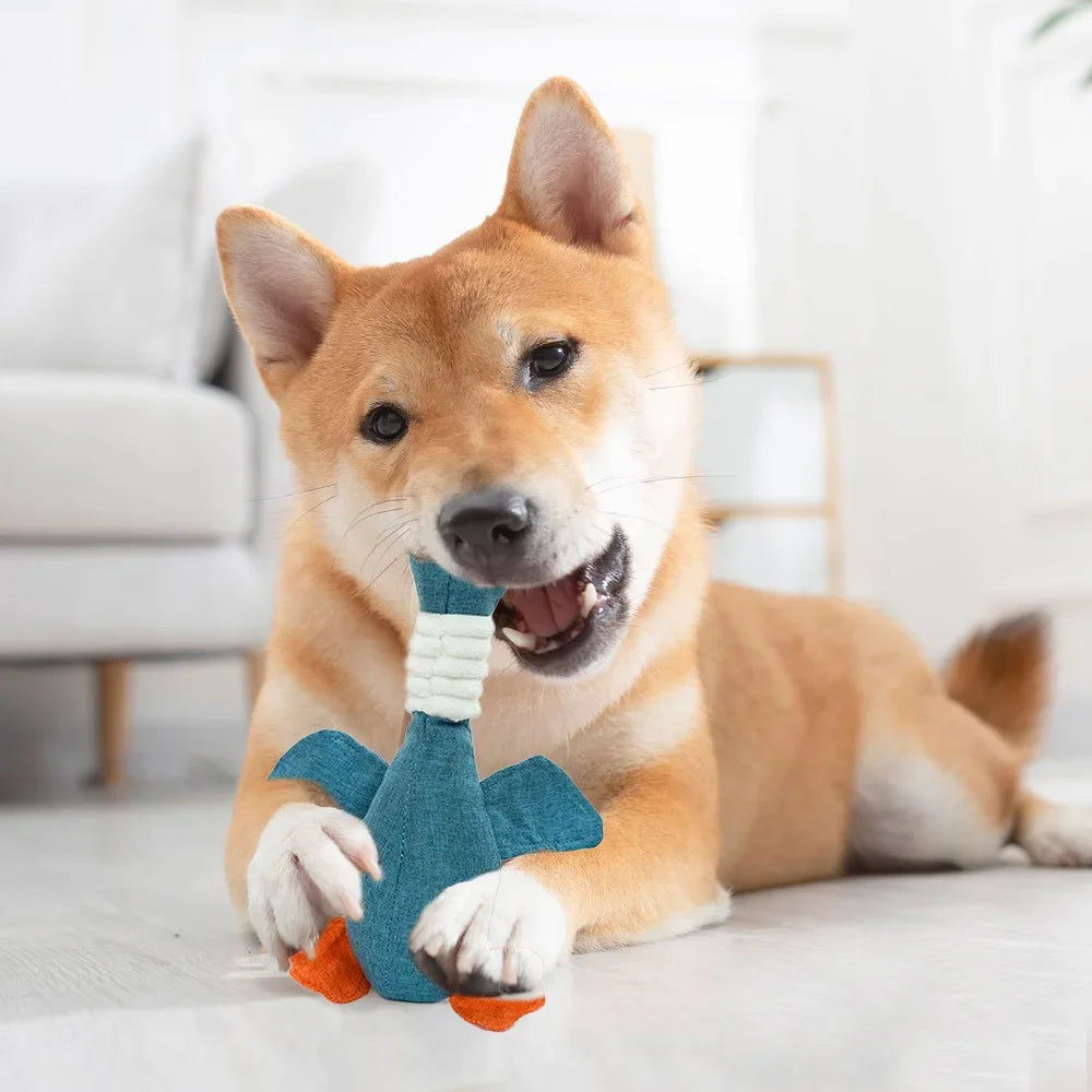 Dog Plush Squeak Toy – Duck & Goose Chew Toy for All Dogs Dog Plush Toy PLUSH