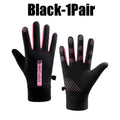 Waterproof Touchscreen Winter Gloves – Unisex Anti-Slip Winter Sports Gloves PLUSH Black-1Pair
