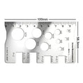 Metric Thread Pitch Gauge – Identify Bolt, Nut & Screw Threads Thread Pitch Gauge PLUSH Silver