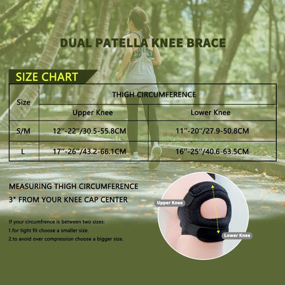 Adjustable Patella Knee Support Band – Breathable Brace Knee Support Band PLUSH
