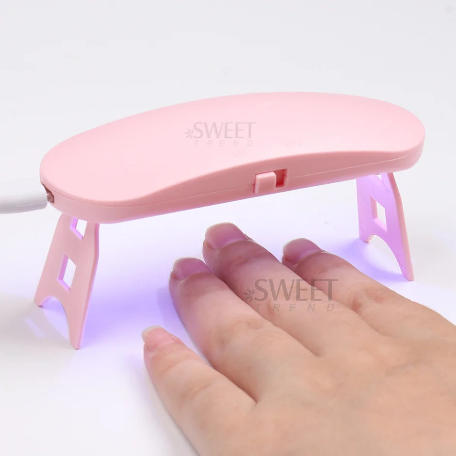 Mini UV LED Nail Lamp – Portable Single Finger Gel Polish Dryer UV LED Nail Dryer PLUSH