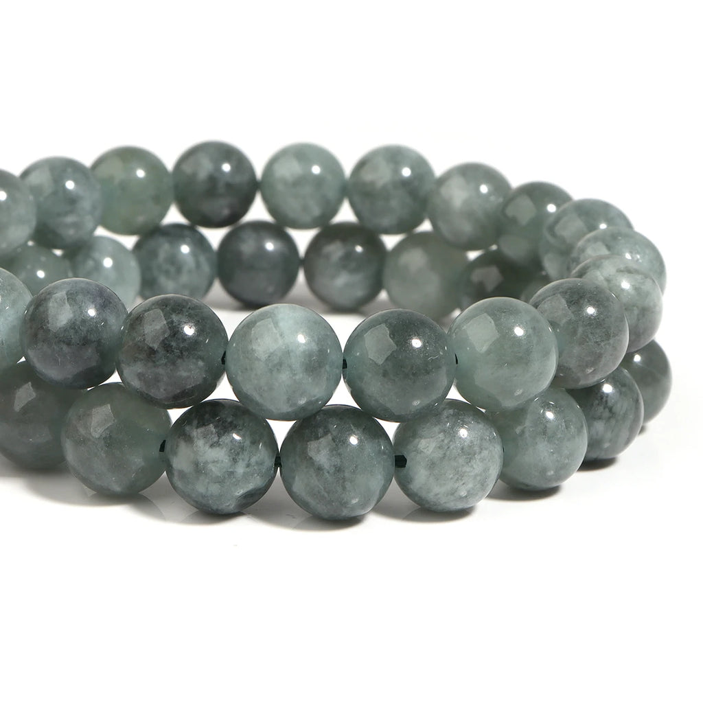Gray Chalcedony Round Stone Beads 6/8/10mm | DIY Jewelry Stone Spacer Beads PLUSH