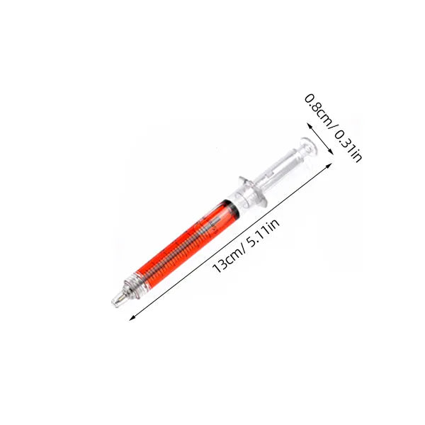 6-Pack Syringe Highlighter Pens – 6 Fluorescent Colors Novelty Highlighter Set PLUSH Blue